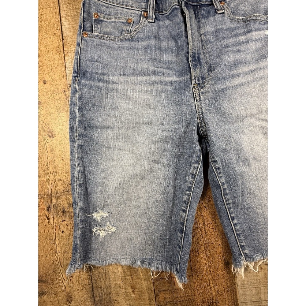 LOT OF 2 GAP Bermuda Shorts Women's 29/8T High Rise Denim White Blue Jean - Picture 11 of 15